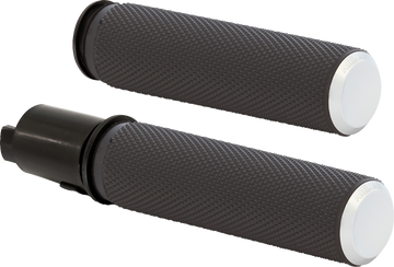 ARLEN NESS Knurled Grips - TBW - Chrome 500-051