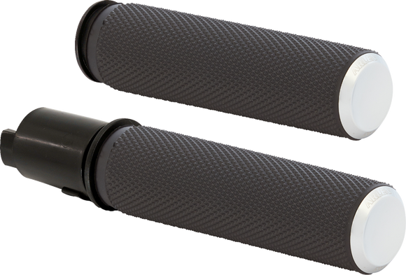 ARLEN NESS Knurled Grips - TBW - Chrome 500-051