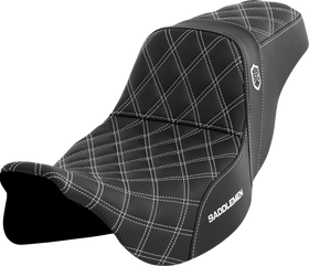 SADDLEMEN Pro Series SDC Performance Seat - w/o Backrest - White Stitch - FLH/FLT '08-'23 SC80807WHI