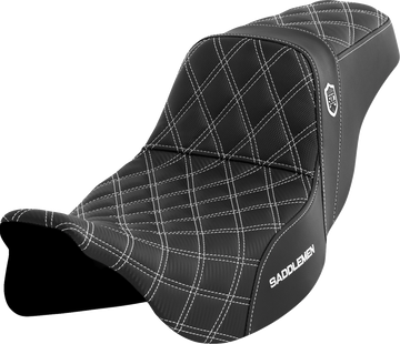 SADDLEMEN Pro Series SDC Performance Seat - w/o Backrest - White Stitch - FLH/FLT '08-'23 SC80807WHI