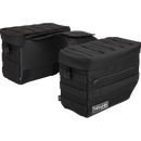 Thrashin Supply Co. Essential Saddlebags black 1680D ballistic nylon MOLLE saddlebags for Harley Softail Dyna FXR