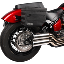 Thrashin Supply Co. Essential Saddlebags black 1680D ballistic nylon MOLLE saddlebags for Harley Softail Dyna FXR