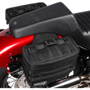 Thrashin Supply Co. Essential Saddlebags black 1680D ballistic nylon MOLLE saddlebags for Harley Softail Dyna FXR