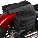 Thrashin Supply Co. Essential Saddlebags black 1680D ballistic nylon MOLLE saddlebags for Harley Softail Dyna FXR