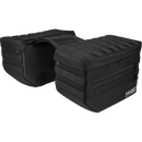 Thrashin Supply Co. TSB-0007 Escape Saddlebags black 1680D ballistic nylon with waterproof rain cover and MOLLE attachment points for Harley-Davidson Dyna Softail FXR