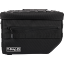 Thrashin Supply Co. TSB-0007 Escape Saddlebags black 1680D ballistic nylon with waterproof rain cover and MOLLE attachment points for Harley-Davidson Dyna Softail FXR