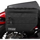 Thrashin Supply Co. TSB-0007 Escape Saddlebags black 1680D ballistic nylon with waterproof rain cover and MOLLE attachment points for Harley-Davidson Dyna Softail FXR