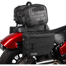 Thrashin Supply Co. TSB-0007 Escape Saddlebags black 1680D ballistic nylon with waterproof rain cover and MOLLE attachment points for Harley-Davidson Dyna Softail FXR