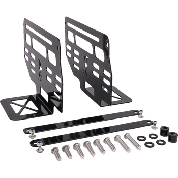 Thrashin Supply Co. TSB-2 Hard Mount Bag Brackets black powder-coated steel for Harley-Davidson Dyna and Softail saddlebags