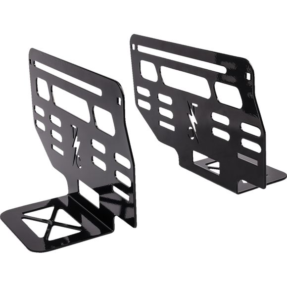 Thrashin Supply Co. TSB-2 Hard Mount Bag Brackets black powder-coated steel for Harley-Davidson Dyna and Softail saddlebags