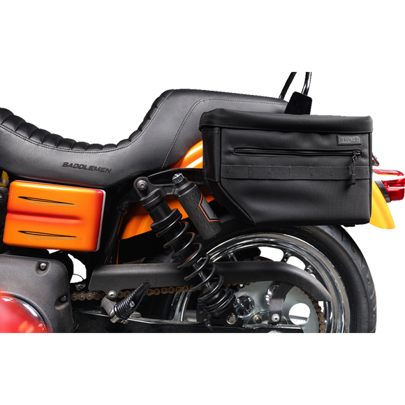 Thrashin Supply Co. TSB-2 Hard Mount Bag Brackets black powder-coated steel for Harley-Davidson Dyna and Softail saddlebags