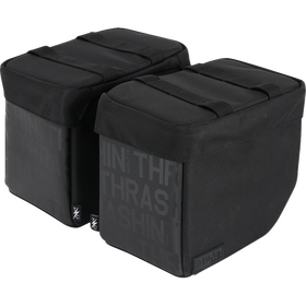Thrashin Supply Co. Mini Essential Saddlebags 8-liter in black ballistic nylon for Harley Sportster