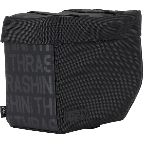 Thrashin Supply Co. Mini Essential Saddlebags 8-liter in black ballistic nylon for Harley Sportster