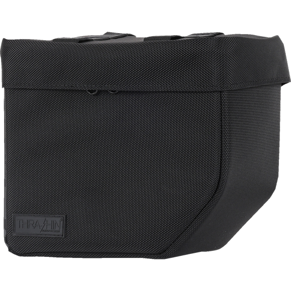Thrashin Supply Co. Mini Essential Saddlebags 8-liter in black ballistic nylon for Harley Sportster