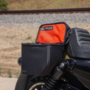 Thrashin Supply Co. Mini Essential Saddlebags 8-liter in black ballistic nylon for Harley Sportster