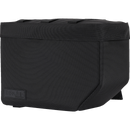 Thrashin Supply Co. Essential Saddlebags 10-liter in black ballistic nylon with MOLLE lid attachment points and hi-viz orange interior