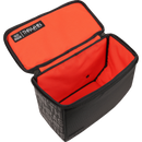 Thrashin Supply Co. Escape Base Saddlebags 18-liter in black ballistic nylon with MOLLE lid points and hi-viz orange interior