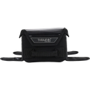 Thrashin Supply Co. 3.5L magnetic tank bag in black ballistic nylon on motorcycle steel gas tank