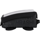 Thrashin Supply Co. 3.5L magnetic tank bag in black ballistic nylon on motorcycle steel gas tank