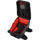 Thrashin Supply Co. 3.5L magnetic tank bag in black ballistic nylon on motorcycle steel gas tank