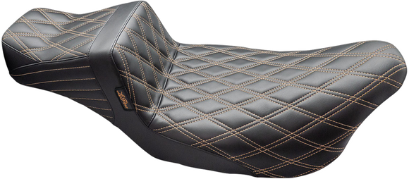 LE PERA Tailwhip Daddy Long Legs Seat - Double Diamond w/ Chestnut Thread - FLH/FLT '08-'24 LK-587DLDD-CHET