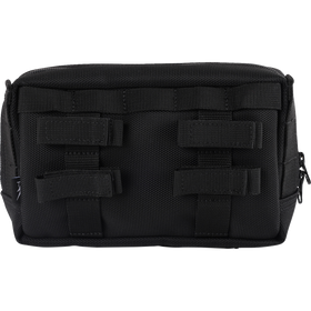 Thrashin Supply Co. Handlebar Bag Plus expanded storage in ballistic nylon with microfiber eyewear pocket mounted to Harley-Davidson handlebars