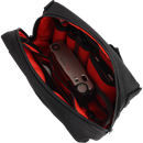 Thrashin Supply Co. Handlebar Bag Plus expanded storage in ballistic nylon with microfiber eyewear pocket mounted to Harley-Davidson handlebars