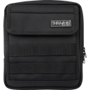 Thrashin Supply Co. Slim Handlebar Bag in black ballistic nylon mounted between fairing and gas tank on Harley-Davidson