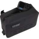 Thrashin Supply Co. THB-0021 black waterproof handlebar bag with MOLLE webbing and airtight zipper, 3-liter capacity for motorcycle riser mounting