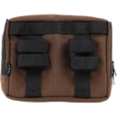 Thrashin Supply Co. ballistic nylon handlebar bag with YKK zippers and quick-attach straps mounted on Harley-Davidson handlebars