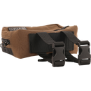 Thrashin Supply Co. ballistic nylon handlebar bag with YKK zippers and quick-attach straps mounted on Harley-Davidson handlebars