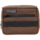Thrashin Supply Co. ballistic nylon handlebar bag with YKK zippers and quick-attach straps mounted on Harley-Davidson handlebars