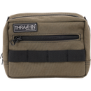 Thrashin Supply Co. ballistic nylon handlebar bag with YKK zippers and quick-attach straps mounted on Harley-Davidson handlebars