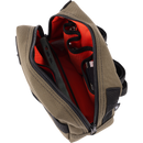 Thrashin Supply Co. ballistic nylon handlebar bag with YKK zippers and quick-attach straps mounted on Harley-Davidson handlebars