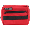 Thrashin Supply Co. ballistic nylon handlebar bag with YKK zippers and quick-attach straps mounted on Harley-Davidson handlebars