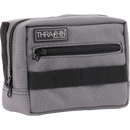 Thrashin Supply Co. ballistic nylon handlebar bag with YKK zippers and quick-attach straps mounted on Harley-Davidson handlebars