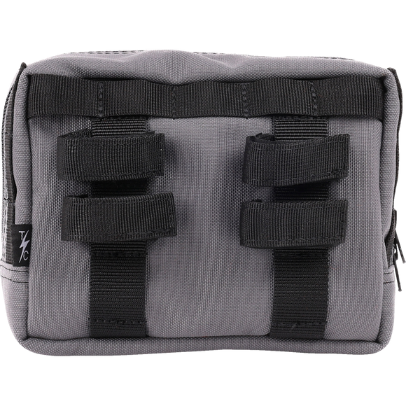 Thrashin Supply Co. ballistic nylon handlebar bag with YKK zippers and quick-attach straps mounted on Harley-Davidson handlebars