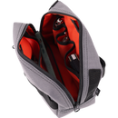 Thrashin Supply Co. ballistic nylon handlebar bag with YKK zippers and quick-attach straps mounted on Harley-Davidson handlebars