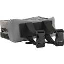 Thrashin Supply Co. ballistic nylon handlebar bag with YKK zippers and quick-attach straps mounted on Harley-Davidson handlebars