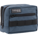Thrashin Supply Co. ballistic nylon handlebar bag with YKK zippers and quick-attach straps mounted on Harley-Davidson handlebars