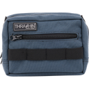 Thrashin Supply Co. ballistic nylon handlebar bag with YKK zippers and quick-attach straps mounted on Harley-Davidson handlebars