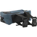 Thrashin Supply Co. ballistic nylon handlebar bag with YKK zippers and quick-attach straps mounted on Harley-Davidson handlebars