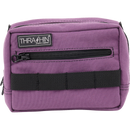 Thrashin Supply Co. ballistic nylon handlebar bag with YKK zippers and quick-attach straps mounted on Harley-Davidson handlebars