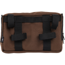 Thrashin Supply Co. Handlebar Bag Plus expanded storage in ballistic nylon with microfiber eyewear pocket mounted to Harley-Davidson handlebars