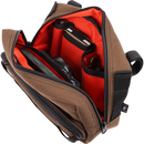 Thrashin Supply Co. Handlebar Bag Plus expanded storage in ballistic nylon with microfiber eyewear pocket mounted to Harley-Davidson handlebars