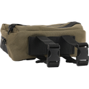Thrashin Supply Co. Handlebar Bag Plus expanded storage in ballistic nylon with microfiber eyewear pocket mounted to Harley-Davidson handlebars