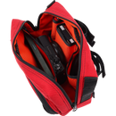 Thrashin Supply Co. Handlebar Bag Plus expanded storage in ballistic nylon with microfiber eyewear pocket mounted to Harley-Davidson handlebars