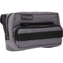 Thrashin Supply Co. Handlebar Bag Plus expanded storage in ballistic nylon with microfiber eyewear pocket mounted to Harley-Davidson handlebars