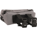 Thrashin Supply Co. Handlebar Bag Plus expanded storage in ballistic nylon with microfiber eyewear pocket mounted to Harley-Davidson handlebars