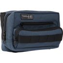 Thrashin Supply Co. Handlebar Bag Plus expanded storage in ballistic nylon with microfiber eyewear pocket mounted to Harley-Davidson handlebars